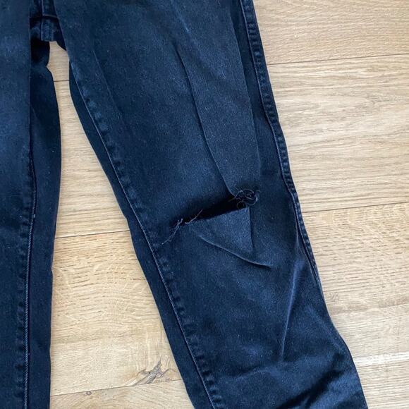 Revice Denim - Slit Knee Straight Leg Jeans in Black - Picture 3 of 8